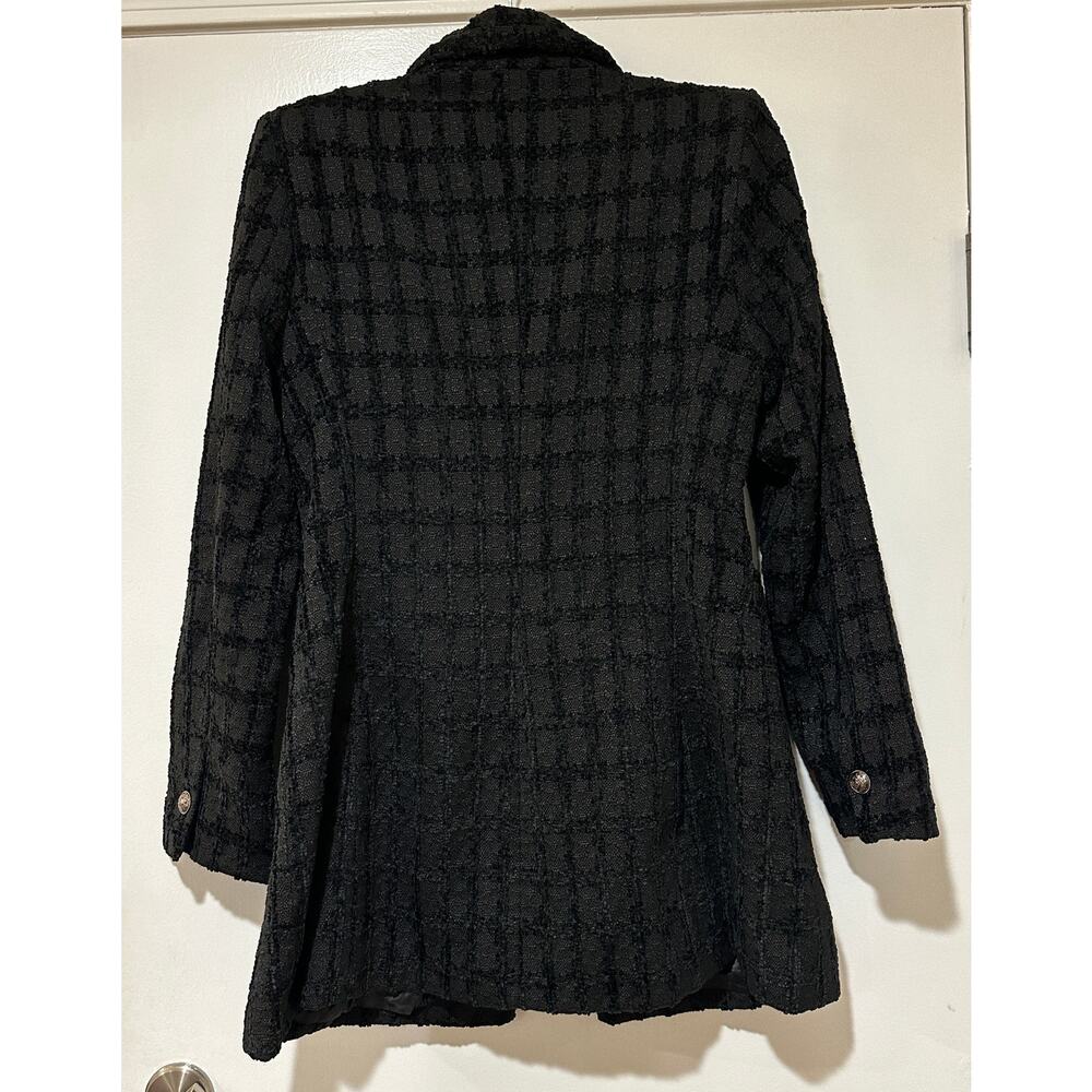 En Saison Melbrooke Tweed Single-Breasted Blazer Black Sz Large Runs Small NWT - Picture 12 of 16
